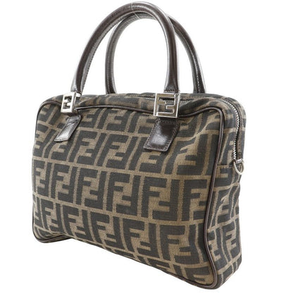 Fendi Zucca Nylon Canvas Brown Women's Handbag