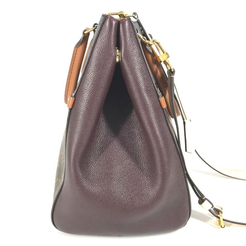 Louis Vuitton Handbag Fold Tote MM M45409 Monogram Canvas Brown