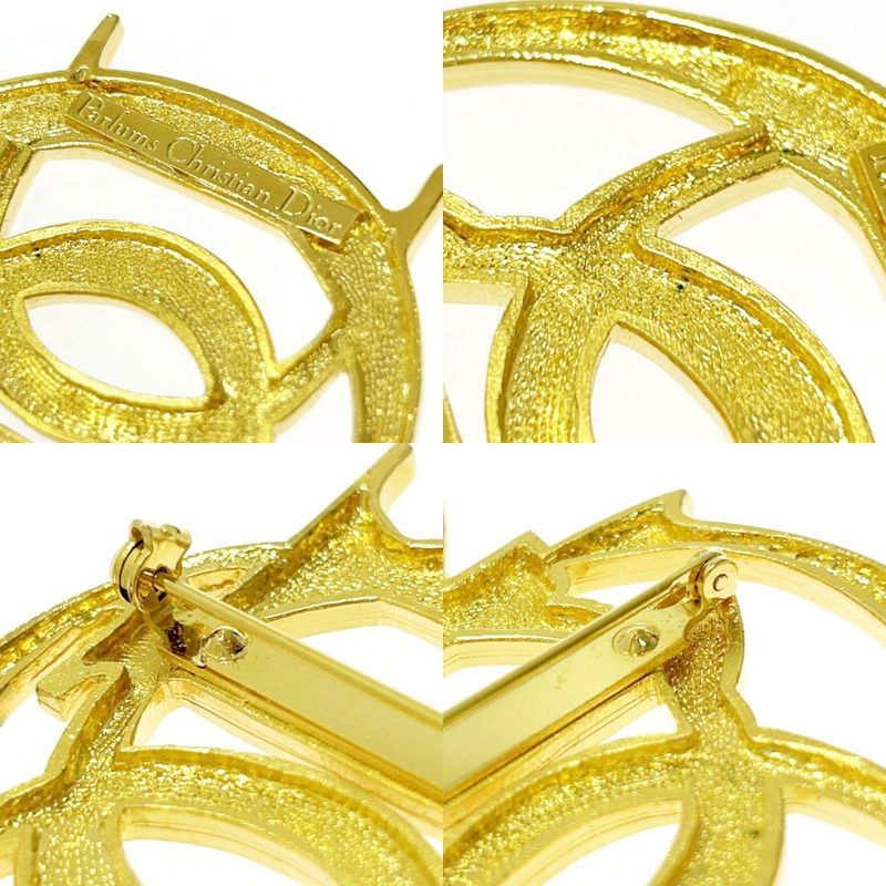 Christian Dior GP Logo Brooch Ladies Gold 414266 Brooch