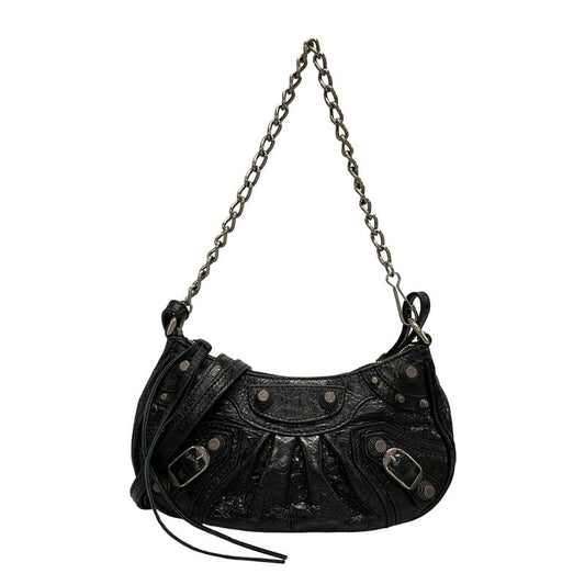 Balenciaga Shoulder Bag Le Cagor 695814 Black Chain Shoulder/mini Bag Lambskin
