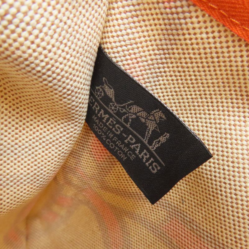 Hermes Logo Accessory Pouch Canvas Women