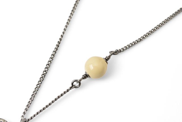 Chanel Necklace Pendant Chanel Coco Mark Double-sided Rhinestone Pearl Motif