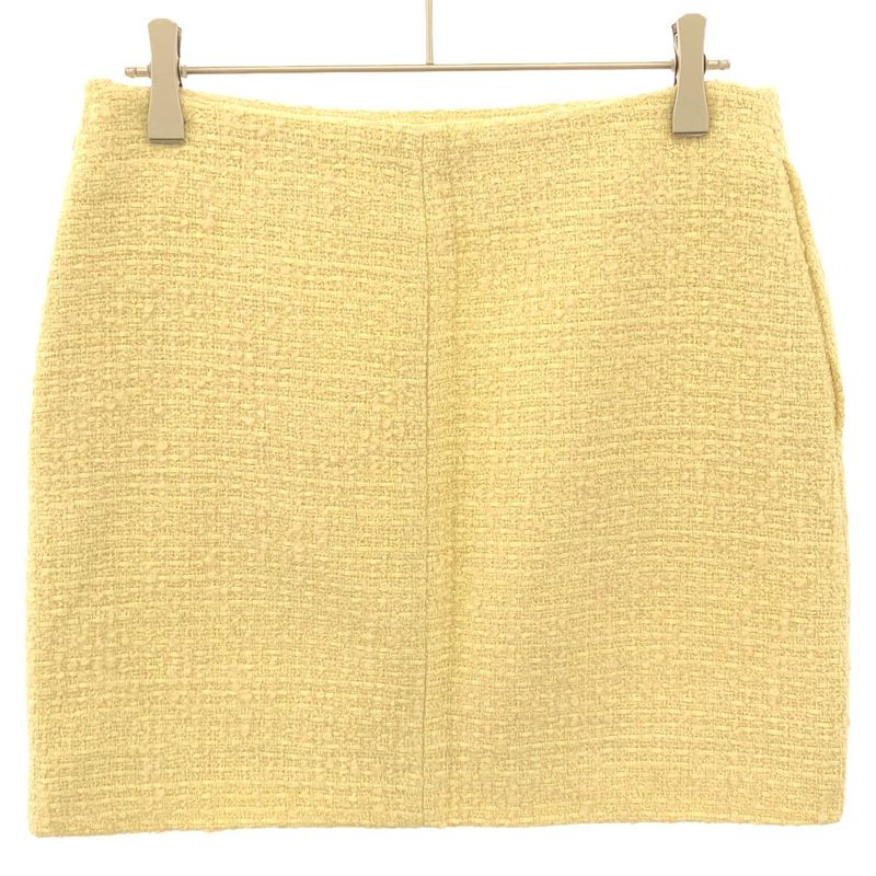 Celine Tweed Miniskirt Yellow 2j471764l Yellow 34