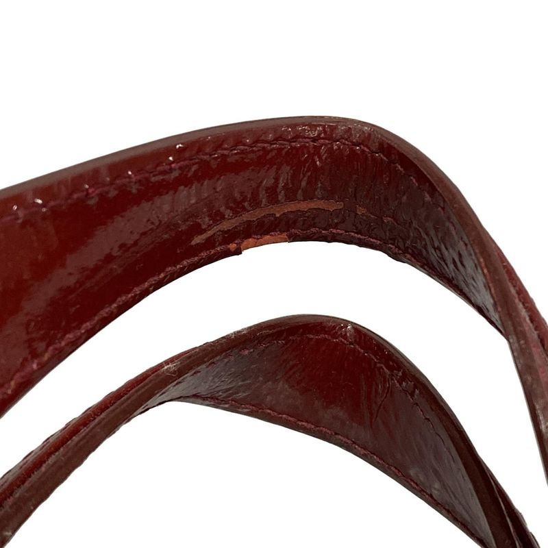 Dior/christian Dior Tote Bag Canage Stitch Red Chain Shoulder Leather