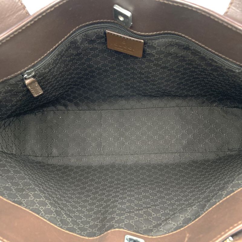 Gucci 002 1135 Handbag Sherry Line Leather Brown Ladies Men Vintage Fashion