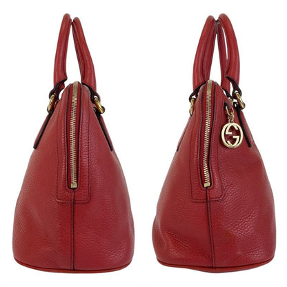 Gucci Interlocking Red Gold Hardware Leather 449662 Handbag Shoulder Bag 2way