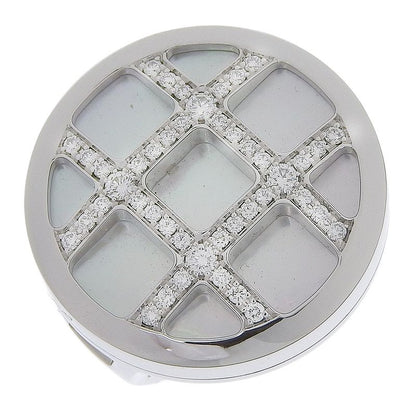 Cartier Pasha Ring Diamond Grid 18kwhite Gold X Diamonds X White Shell 11.5