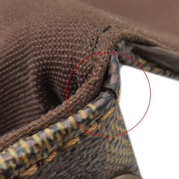 Louis Vuitton Shoulder Bag Brooklyn MM Damier Canvas Damier Gold Hardware Brown