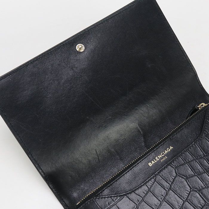 Balenciaga 444168 Chain Wallet Leather Women