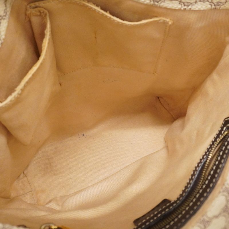 Celine Tote Bag Macadam PVC White Gold Hardware Women