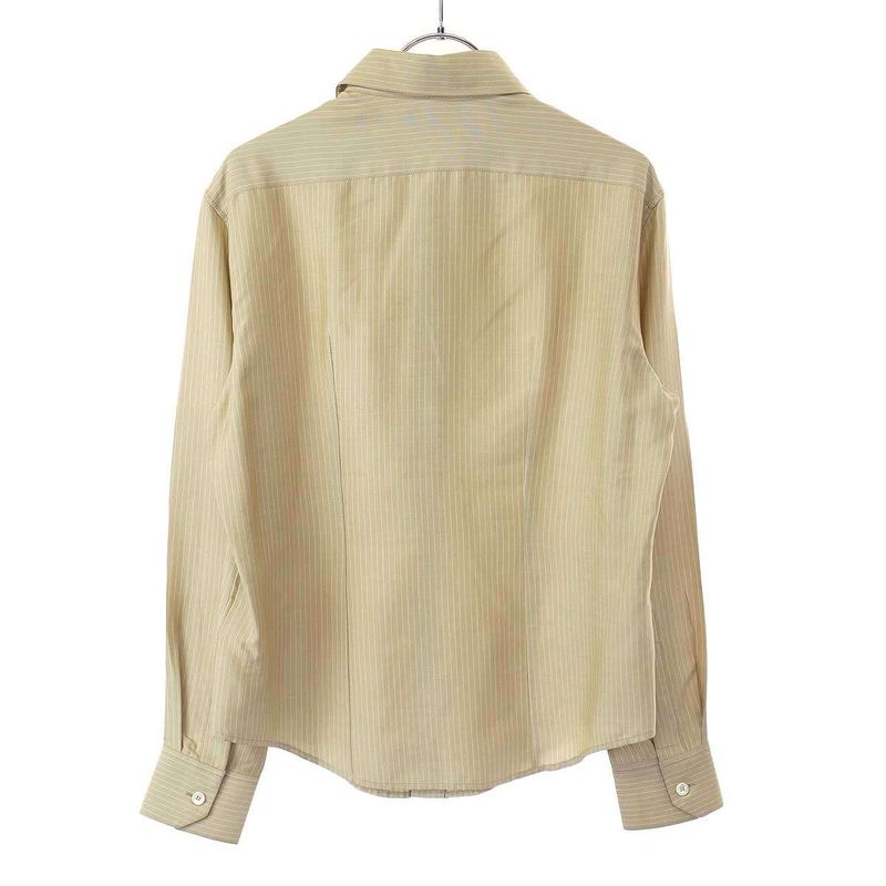 Celine 20ss Striped Silk Shirt 2c028100i Beige 37