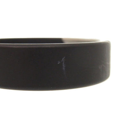 Hermes Trinkaaf Bangle Stainless Steel Black Silver Hardware Black Bangle 0872