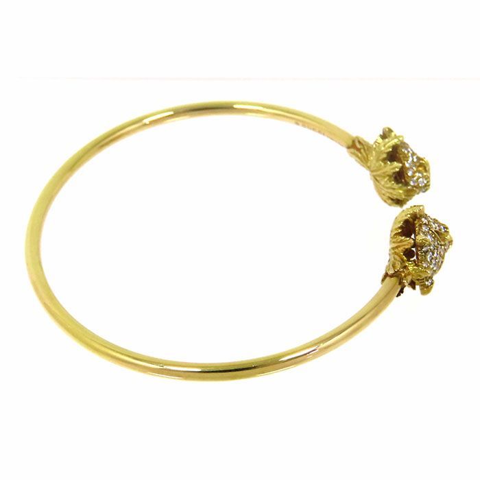 Gucci Le Marche De Merveille Green Garnet Diamond Bracelet 18K Yellow Gold 750