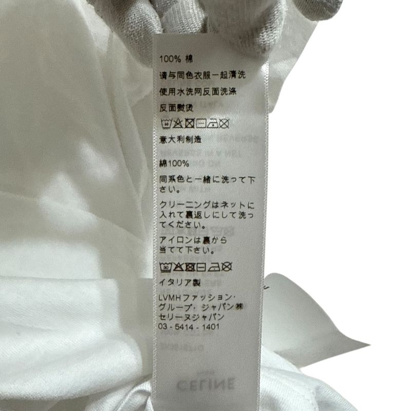 Celine Embroidered T-Shirt in Cotton Short Sleeve T-Shirt Cut and Sewn 2x351671q