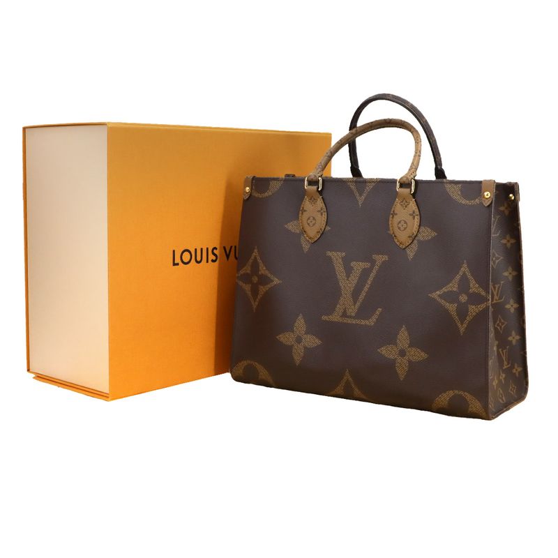 Louis Vuitton Giant Monogram On-the-go MM 2-way Tote Shoulder Bag M45321 RFID