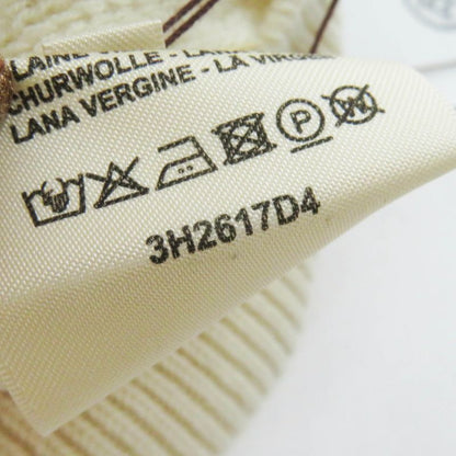 Hermes 23AW 3h2617d4 Virgin Wool H Motif Crewneck Long Sleeve Knit Ivory 36