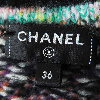 CHANEL P72935 Cashmere Silk Blend Gripore Button MIX Knit Tunic/dress Multi 36