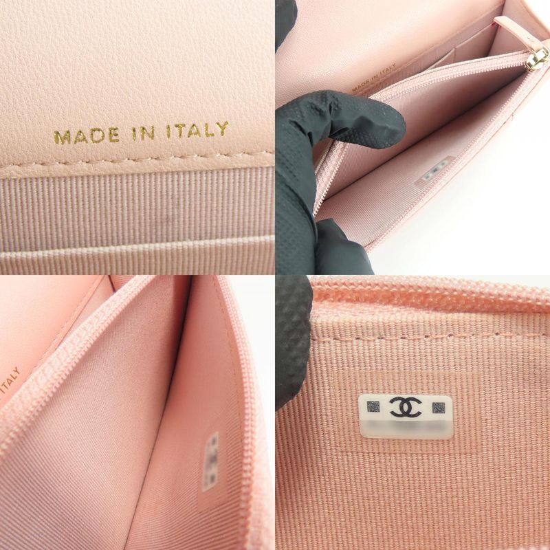 Chanel Shoulder Bag Chanel 19 Ap3067 Lambskin Pink Phone Case Chain Clutch