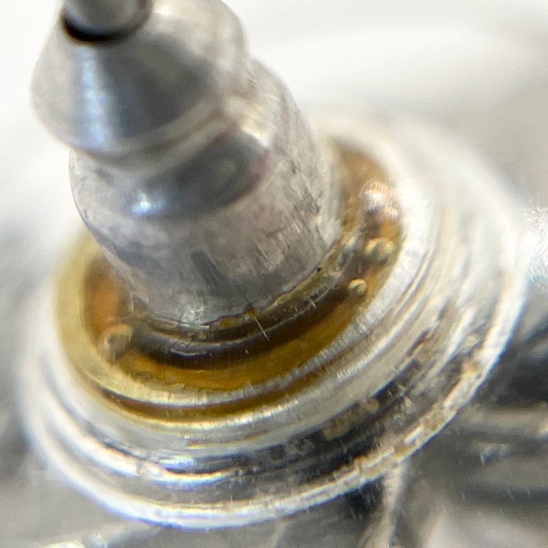 Chanel Earrings Coco Rhinestone Silver