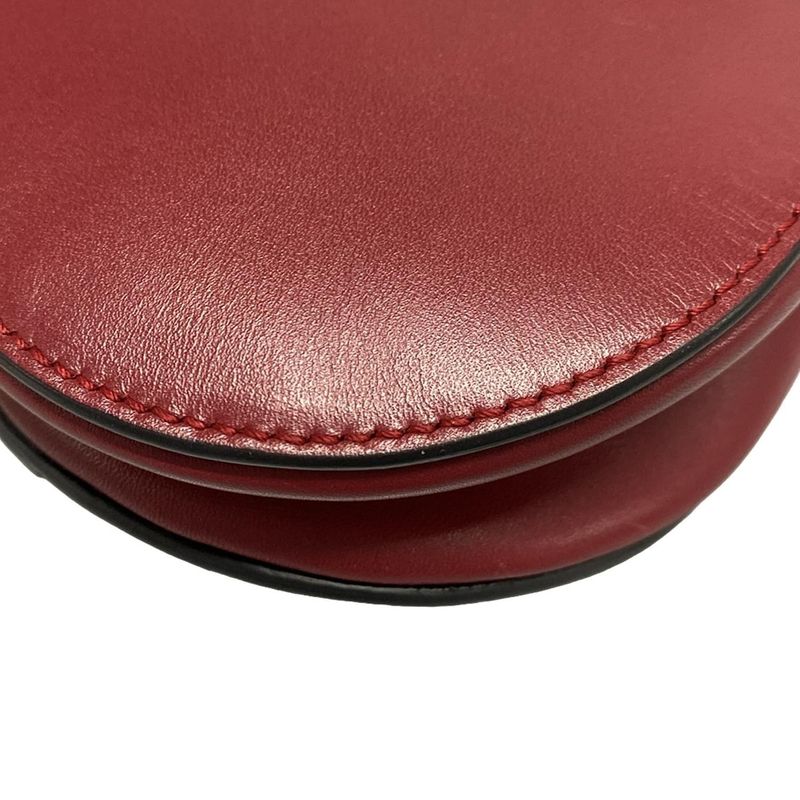 Dior/christian Dior Handbag Saddle Bag Red Leather