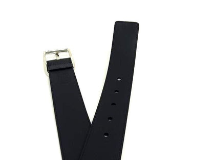 Gucci 449716 Cao0n Leather Silver Hardware Belt Size 85.34 Mens Dark Navy