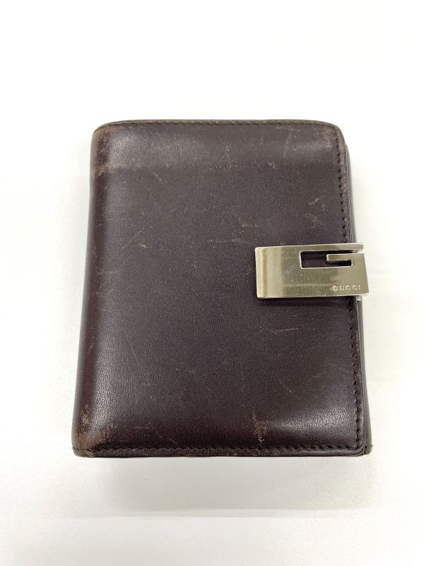 Gucci Leather Bifold Wallet 035.2778.1965 Dark Brown Made In Italy