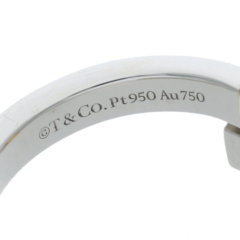 Tiffany & Co Tiffany & Co Edge Bypass Ygplatinum Combination Diamond Ring Men's