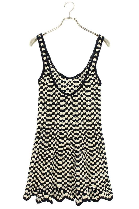 Celine Rr0a9d072 Crochet Cotton Mini Skater Dress Women's S