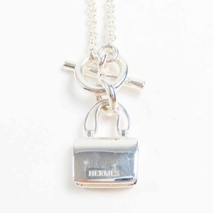 Hermes Constance Amulet Necklace Pendant Ag925 Silver With Box And Storage Bag