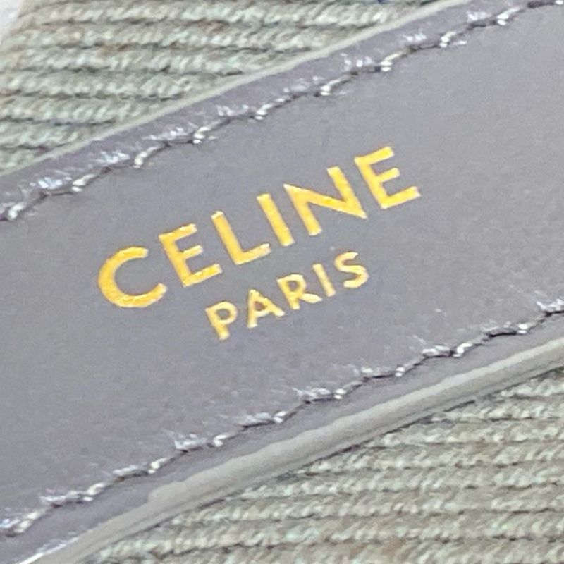 Celine Shoulder Strap - Gray And Gold Leather