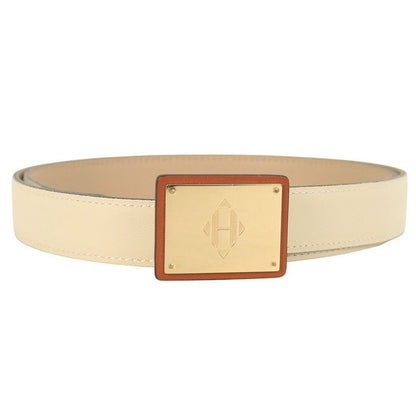 Hermes □R Engraved Reversible Leather Belt Men 90