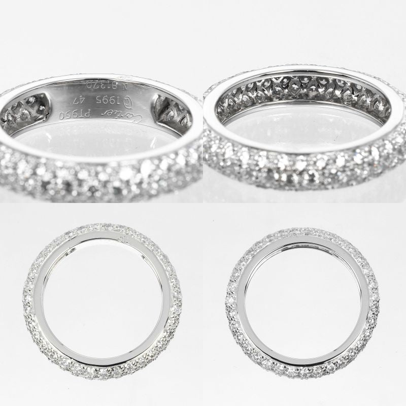 Cartier Mimister Pt950platinum And Full Pavé Diamonds Size 7 Ladies' 3.75g Ring