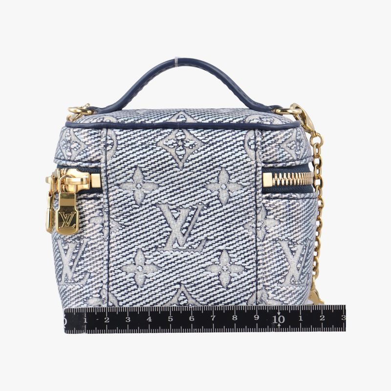 Louis Vuitton Micro Vanity Navy And Grey Monogram Jacquard Denim M82467ic Chip