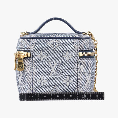 Louis Vuitton Micro Vanity Navy And Grey Monogram Jacquard Denim M82467ic Chip