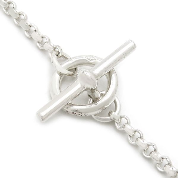 Hermes Bracelet Ex Libris PM Silver 925 18k Pink Gold Silver X Pink Gold St