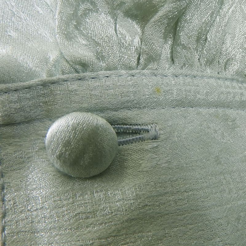 Christian Dior Blouse M Silk Mint Green Long Sleeve Total Apparel Women