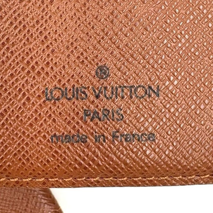 Louis Vuitton Porte Papier Zip Monogram PVC Brown Bifold Wallet Gold M61207