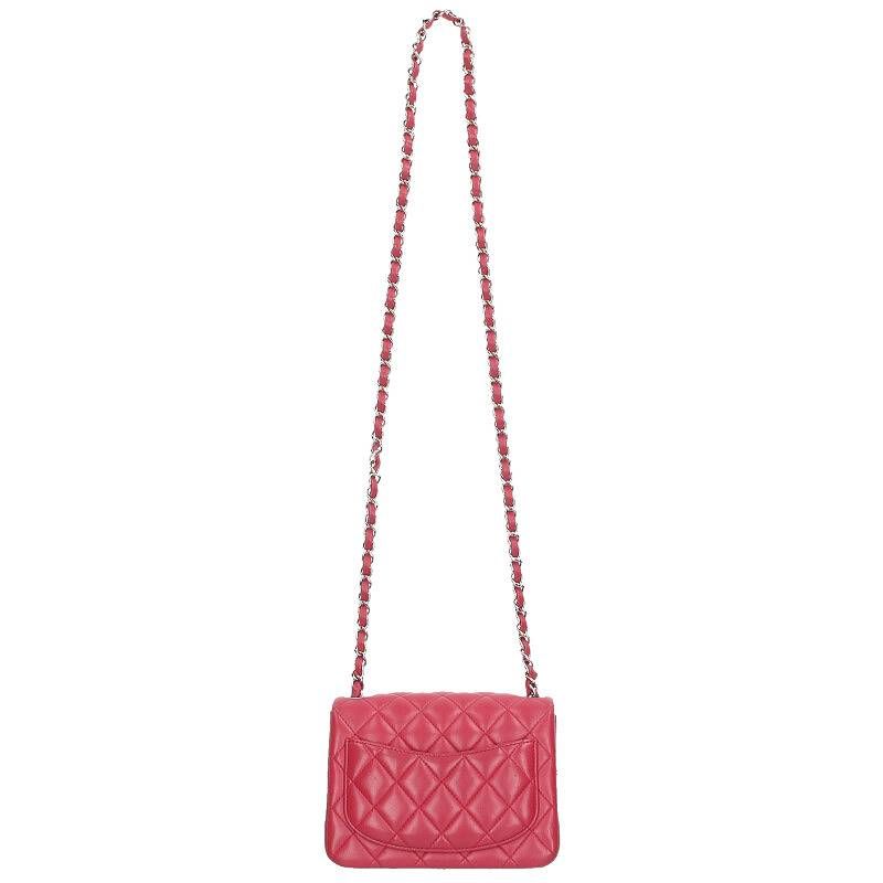 Chanel Mini Matelasse Chain Strap Lamb Skin Shoulder Bag Women 17