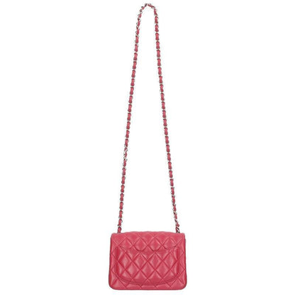 Chanel Mini Matelasse Chain Strap Lamb Skin Shoulder Bag Women 17