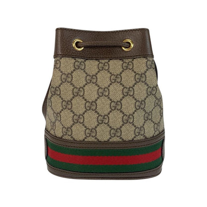 Gucci Ophidia Brown Gold Hardware GG Supreme Canvas/leather 550620 Shoulder Bag