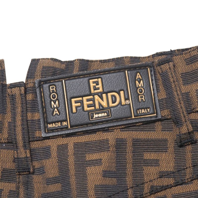 Fendi Mini Skirt Size 38 FF Double F Zucca Allover Tight Skirt 20250724 Ra5597