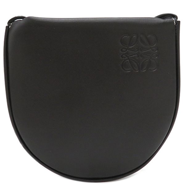 Loewe Shoulder Bag Small Heel Pouch Soft Calf Black Anagram Pouch C661t14x12