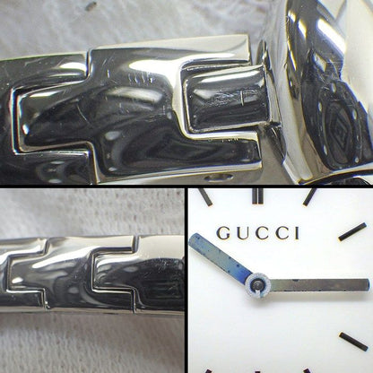 Gucci Watch Signoria 1163/ya116307 Horsebit Motif Diamond Bezel Square White