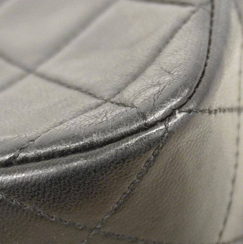 Chanel Shoulder Bag Matelasse Lambskin Black Gold Hardware Women