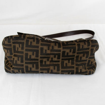 Fendi Zucca Mamma Bucket Shoulder Bag Canvas Brown