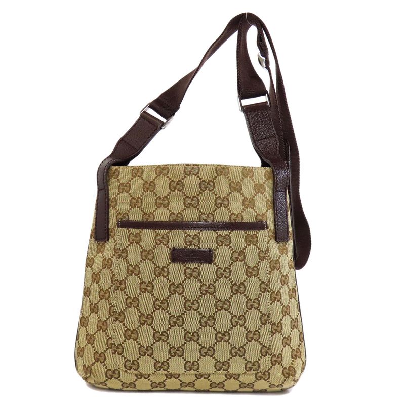 Gucci 122798 GG Shoulder Bag Canvas Women