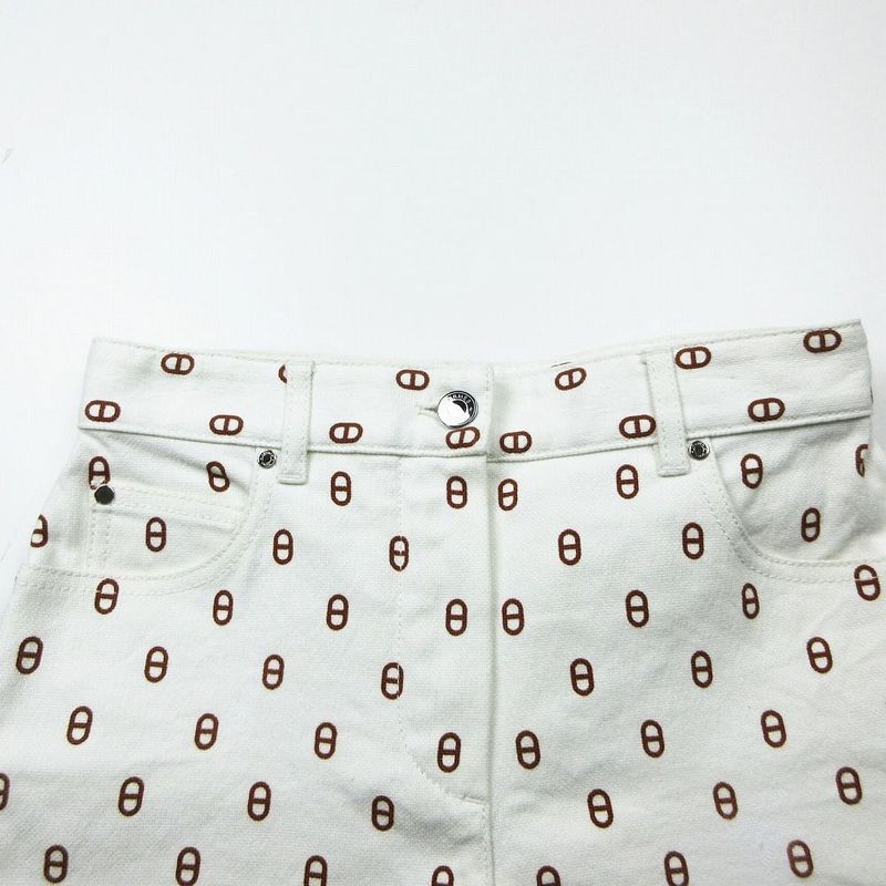 Hermes 25ss Chaine Dancre Chaine D'ancre All-Over Print Shorts Size XS Women
