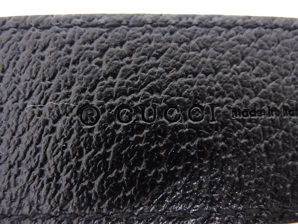 Gucci 695256 Leather Gold Hardware Belt Size XL Black Bp1505