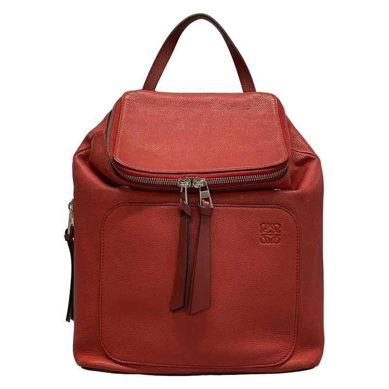 Loewe Backpack Sac Goya Backpack Red Leather