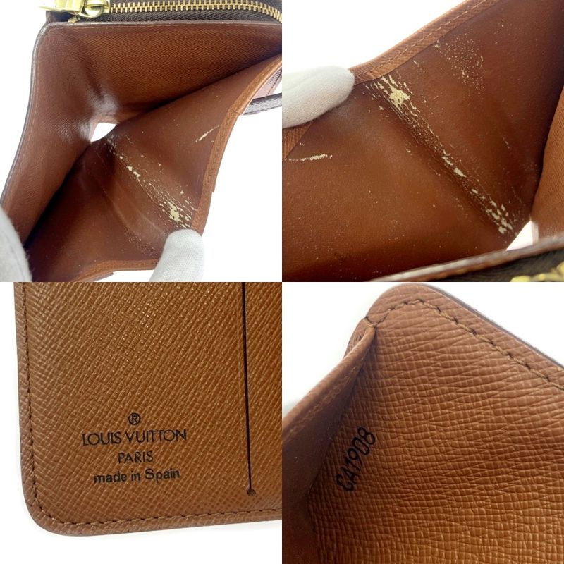 Louis Vuitton M61667 Monogram PVC Compact Zip Bifold Wallet Brown 388018